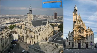 Allons à « l'église Saint-Etienne-du-Mont » !
Cette église a été construite sur le point culminant de l'époque. C'est Clovis qui en décida de la longueur. Mais, cette décision a été prise suite à un geste un peu particulier.
Quel a été le « geste » de Clovis ?