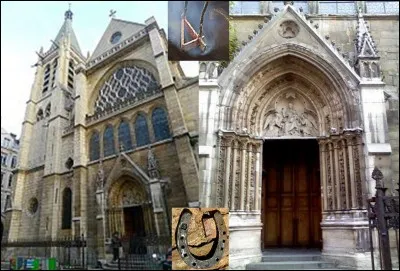 Allons au « 3 rue des Prêtres Saint-Séverin » à « l'église Saint-Severin » !
Au temps des pèlerinages, il existait deux traditions que les pèlerins respectaient avant et après leur voyage. On aurait pu observer l'une d'entre elles sur les vantaux de l'église.
Quelles sont ces deux traditions ?