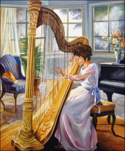 Une instrumentiste qui joue de la harpe est appelé harpie.