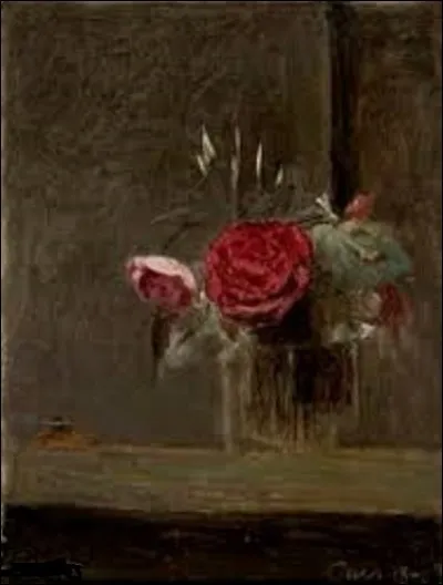 Peinte en 1874, cette nature morte appelée ''Roses dans un verre'' est l'œuvre d'un peintre qui fut l'un des fondateurs de l'École de Barbizon. Quel est son nom ?