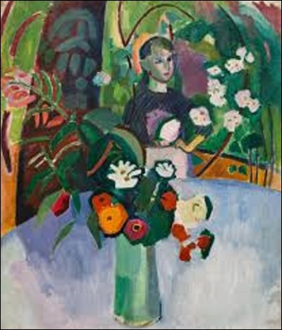 Représentant probablement Jeanne, l'une de ses jeunes sœurs, ''Jeanne dans les fleurs'' est une huile sur toile réalisée en 1907. Proche de l'impressionnisme par son thème, quel peintre également fauviste et cubiste a créé cette toile ?