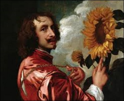 "Autoportrait au tournesol" est un immense tableau (H : 5,84 m x L : 7,30 m) réalisé entre 1632 et 1633. Quel peintre et graveur flamand du mouvement baroque (1599-1641) s'est représenté sur cette huile sur toile près de cette fleur ?