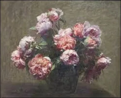 Restons un instant dans les natures mortes. En 1881, quel peintre réaliste a peint la toile appelée ''Vase de pivoines'' qui se trouve de nos jours à l'Honolulu Museum of Art ?