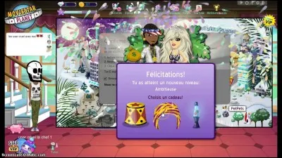Combien de cadeaux nous proposent les deux personnages quand nous changeons de niveau ?