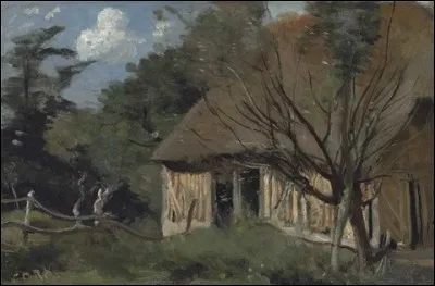 Qui a peint "Chaumière normande dans un herbage" ?
