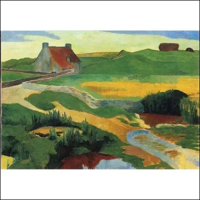 Qui a peint "La chaumière aux trois mares" ?