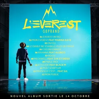 Combien y a-t-il de morceaux dans son album "Everest" ?