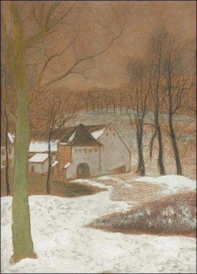 Qui a peint "Lekareveld sous la neige" ?