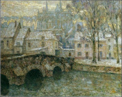 Qui a peint "Neige à Chartres" ?