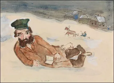 Qui a représenté cet homme "sous la neige" ?