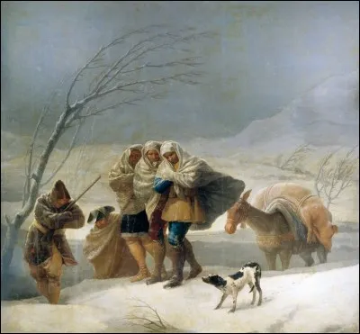 A qui doit-on la toile intitulée "Tempête de neige" ?
