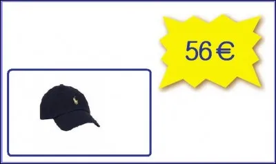 Une belle casquette de la marque Ralph Lauren : 56,00 