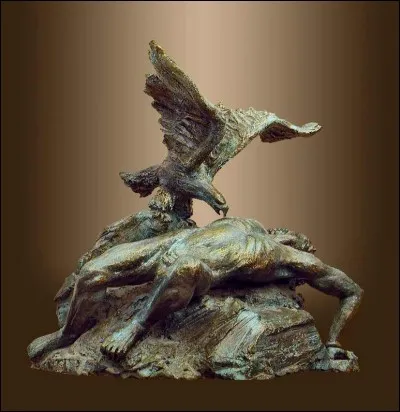 L'aigle du Caucase, dit « Le chien ailé de Zeus », est le rapace qui, sur ordre de Zeus, rongeait, chaque jour, le foie d'un titan. Quel est son nom ?