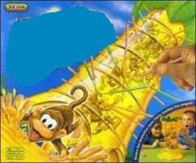 Voici un jeu un peu moins connu dont le principe est de retirer les baguettes de la couleur indiquée par le dé en évitant de faire tomber l'animal de ce jeu. Ce jeu, c'est...