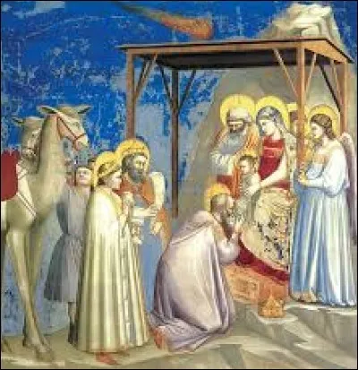 Dans la peinture "L'Adoration des mages", quelle comète est représentée ?