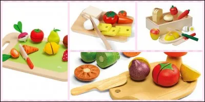 Quand on jouait à la dînette, grâce à quoi pouvait-on couper et reformer les aliments en bois ?