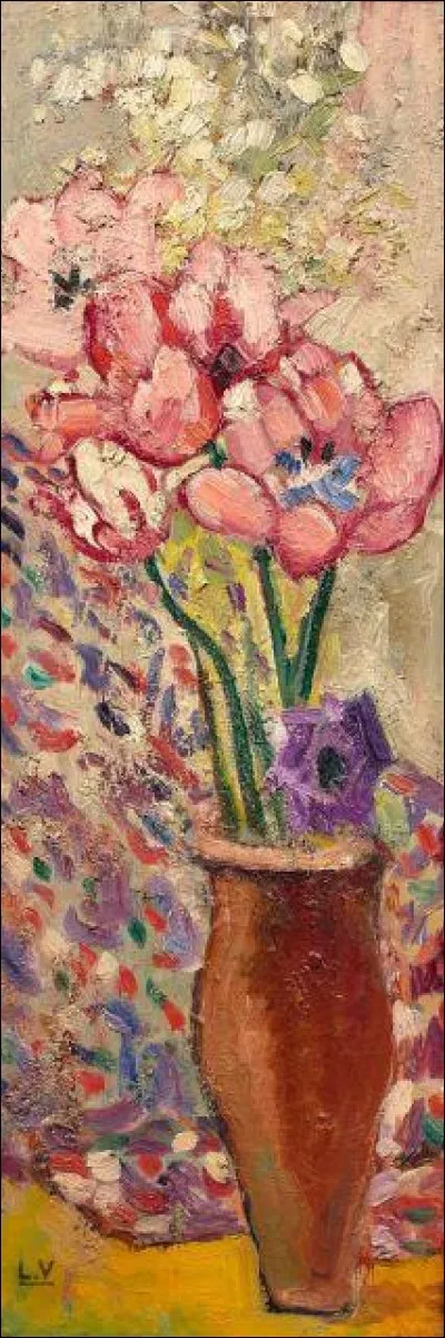 Qui a peint "Vase de tulipes roses épanouies" ?