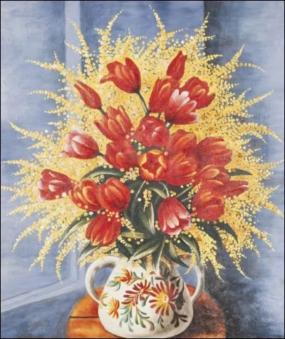 Qui a peint "Mimosas et tulipes" ?