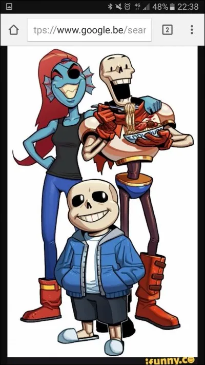 Quand tu t'assieds sur le canapé de Sans et Papyrus, que trouves-tu ?