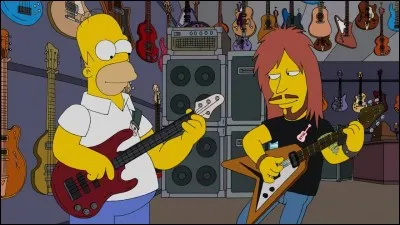 Avec qui Homer joue-t-il de la guitare ?