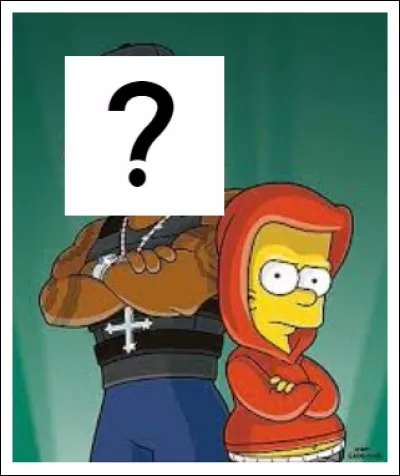 Avec quel rappeur Bart est-il dans cette image promotionnelle de l'épisode "Pranksta Rap" ?