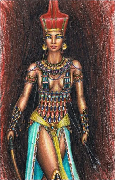 Déesse égyptienne de la chasse et de la guerre, puis devint celle de la création. Qui est-elle ?