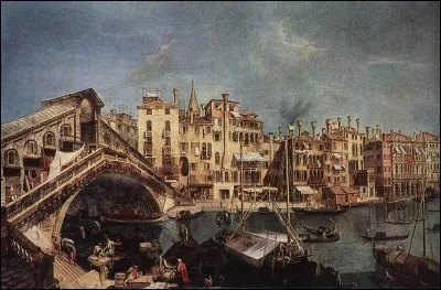 Parmi les quatre ponts qui traversent le Grand Canal, le [...] est le plus ancien et le plus célèbre. Au début du XVIe siècle, un concours auquel Palladio, Michel-Ange et Sansovino ont participé, a confié sa reconstruction à Antonio da Ponte.
