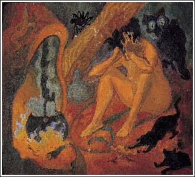 Résultat de recherche d'images pour "la sorcière au chaudron de paul ranson"