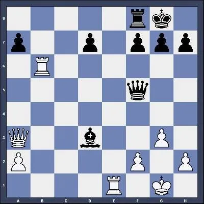 En combien de coups minimum peut-on faire échec et mat lorsque le plateau est le même que celui représenté ci-dessus ?