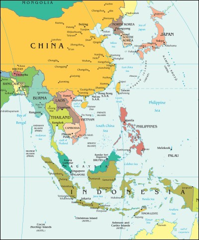 Dans quelle partie de l'Asie se situe Singapour ?