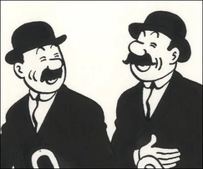 Dupont & Dupond dans Tintin sont différentiables uniquement par leur moustache. Lequel est Dupond ?