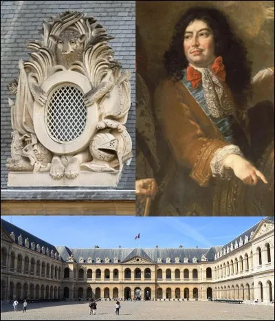Allons aux « Invalides », plus précisément dans la cour d'honneur !
Le fondateur et ministre de la Guerre de Louis XIV, François Michel le Tellier, marquis de Louvois, aurait pu être un membre de Quizz.biz ! En effet, il pourrait dire que cet amateur de charades nous a fait un clin d'il lorsqu'il a fait construire l'hôtel des Invalides.
Quel en est la raison ?