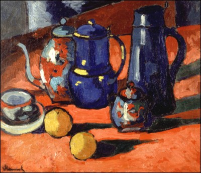 Sa maxime : 
"La beauté, c'est comme un précipice. Lorsqu'on décide qu'il faut être plusieurs à le franchir, ça ne va pas." 
Sa nature morte : 
"Nature morte avec oranges" (1907/8)