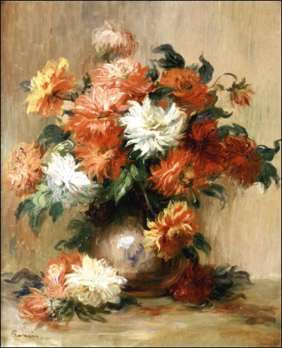 Sa maxime : 
"Il faut savoir mettre une toile de côté et la laisser reposer.
Il faut savoir flâner."
Sa nature morte : 
"Nature morte avec fleurs" (1885/90)