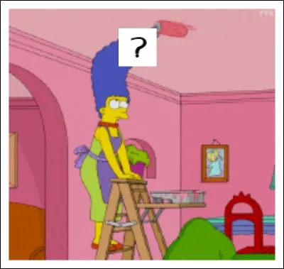 Quel phénomène se produit entre les cheveux de Marge et le rouleau de peinture ?