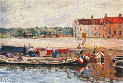 "Chalands à St-Mammès", vers 1885, d'Alfred Sisley.A quel courant artistique Alfred Sisley en est-il resté ?