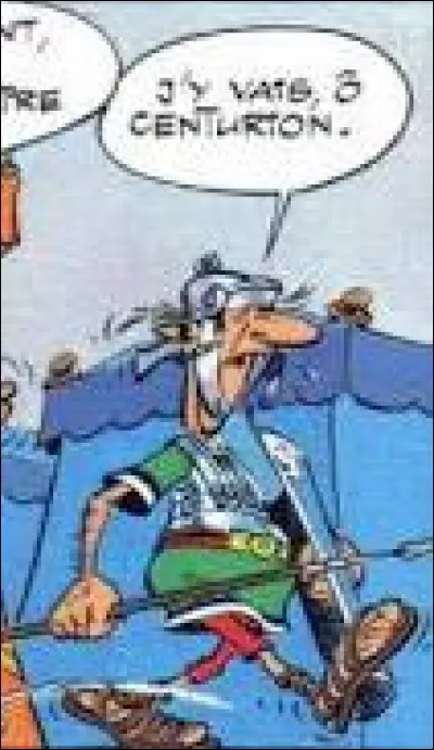 Légionnaire romain, Claudius Trottemenus rencontre Astérix, Obélix et Abraracourcix dans l'album ...