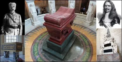 Retournons aux « Invalides » !
C’est le lieu où Napoléon 1e est inhumé. Mais, il y a d’autres personnes y reposent (environ 70). Autour de l’Empereur, on peut voir les sarcophages et les carditaphes (sépulture d’un cœur) de grands soldats français. Sans prendre en compte les soldats inhumés dans les cryptes…
Qui a été la première personne à être inhumée aux Invalides ?
Qui a été la dernière personne à être inhumée aux Invalides ?