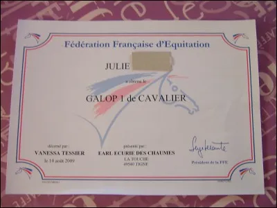 Les galops vont de :