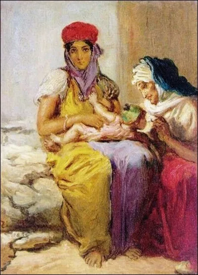 Qui a représenté cette "femme maure allaitant son enfant en présence d'une vieille femme" ?
