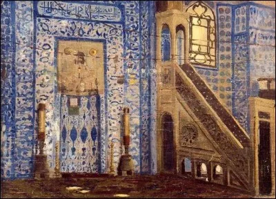 Qui a peint "Intérieur de mosquée" ?
