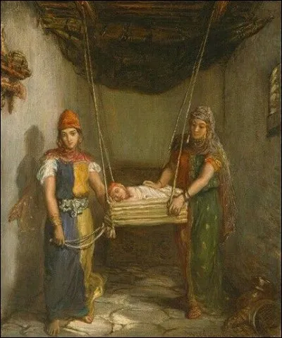 Qui a peint "Femmes juives de Constantine berçant un enfant" ?