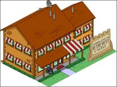Maintenant révisons un peu l'anglais. Que veut dire le panneau "Springfield Retirement Castle" ?