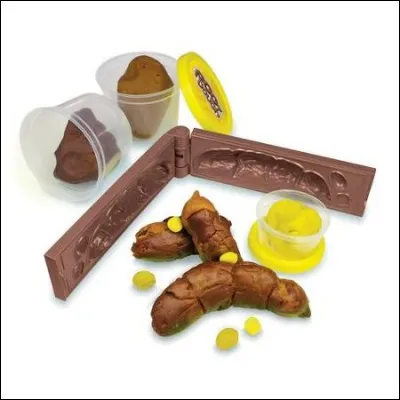 Dire qu'on parle de jouets éducatifs ! Voici les moules à crottes, pour aider les bambins à les faire réalistes ! Cela rappelle pourtant un artiste de réputation mondiale qui a créé ?