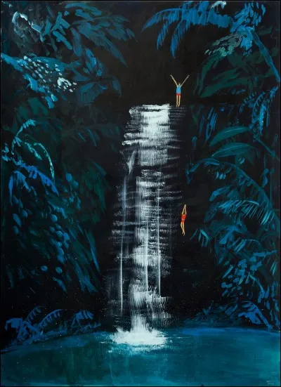 Cette oeuvre de Kirsten Sims titrée You are here (Tu es là) nous entraîne dans l'un des moments joyeux du film...