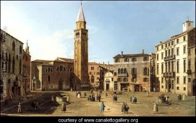 Notre promenade nous mène du pont de Rialto à celui de l'Accademia, par le [...] qui n'a pas changé au fil du temps (excepté l'église aujourd'hui disparue).