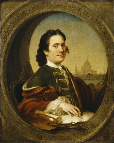 Tout au long des trois volets de "Venise, merveille du monde", je vous ai présenté quelques-unes de mes toiles les plus en vue, mais aussi celles de mes confrères vénitiens. "Autoportrait avec Saint-Paul au fond" date de mon époque londonienne (1746 - 1755). Qui suis-je ?
