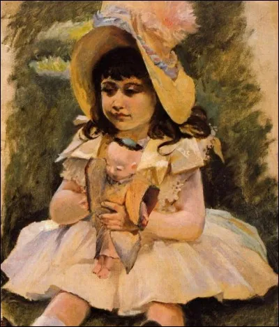 Qui a peint "Fillette avec une poupée japonaise" ?