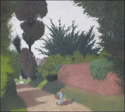 Qui a peint "Chemin avec fillette portant un panier" ?