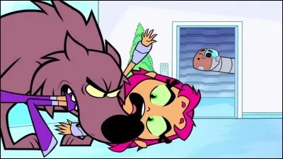 Pourquoi Starfire se fait-elle manger par un loup ?